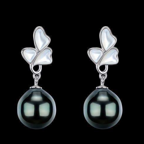 Butterfly Baroque Tahitian Pearl Earrings